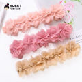 Pink Baby Flower Headband Pink Chiffon Hair Bands Handmade DIY Headwear Hair Accessories for Kids Children Newborn Toddler. 