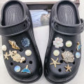 16PCS Ocean Conch Starfish Shoe Charms DIY Accessories Beach Shell Clogs Shoe Buckles Decorations Flower Faux Pearls Shoe Clips. 