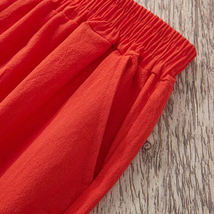 Women%20Summer%20Casual%20Loose%20Harem%20Elastic%20Waist%20Cotton%20Linen%20Pants%20Ninth%20Trousers%20-%20Image%205