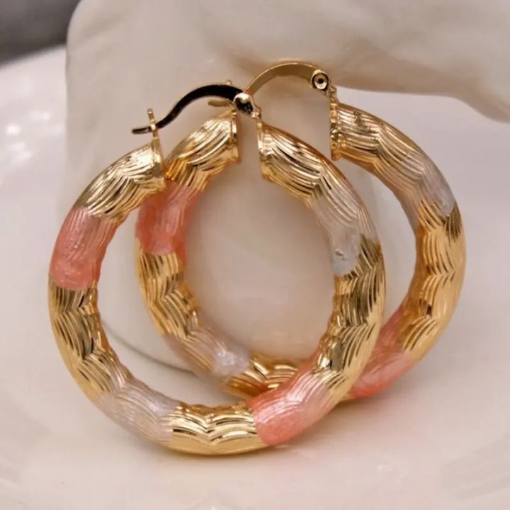 Golden%20Hoop%20Earrings%20Bohemian%20Style%20Alloy%20Earrings%20Exquisite%20%20Women's%20Daily%20Casual%20Earrings%20-%20Image%202