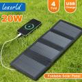 Portable Solar Charger 20W Foldable Solar Panel USB Solar Phone Charger Monocrystalline High Efficiency.