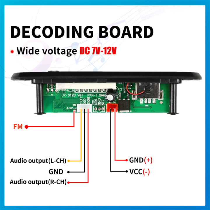 DC%209V%2012V%20Bluetooth%205.0%20MP3%20Decoder%20Board%20Audio%20Module%20USB%20TF%20AUX%20FM%20Radio%20Wireless%20Car%20Music%20Player%20With%20Remote%20Control%20Mic%20-%20Image%206
