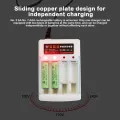 AA  AAA Battery Fast Charger 220V Ni-Cd 4 Slots Rechargeable Smart Charger US / EU Plug for 1.2V Battery Charging With Cover. 