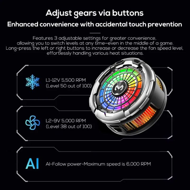 MEMO%20CX26%20Cooling%20Fan%20-%20Magnetic%20Phone%20Cooler%20-%20RGB%20Stylish%20Light%20-%2030w%20High%20Power%20Cooling%20Flagship%20-%20CX-26%20Mobile%20Phone%20Cooler%20For%20Gaming%20With%20Magnetic%20Sheet%20and%20Back%20Clip%20-%20Three%20Controled%20Modes%20-%20Image%205