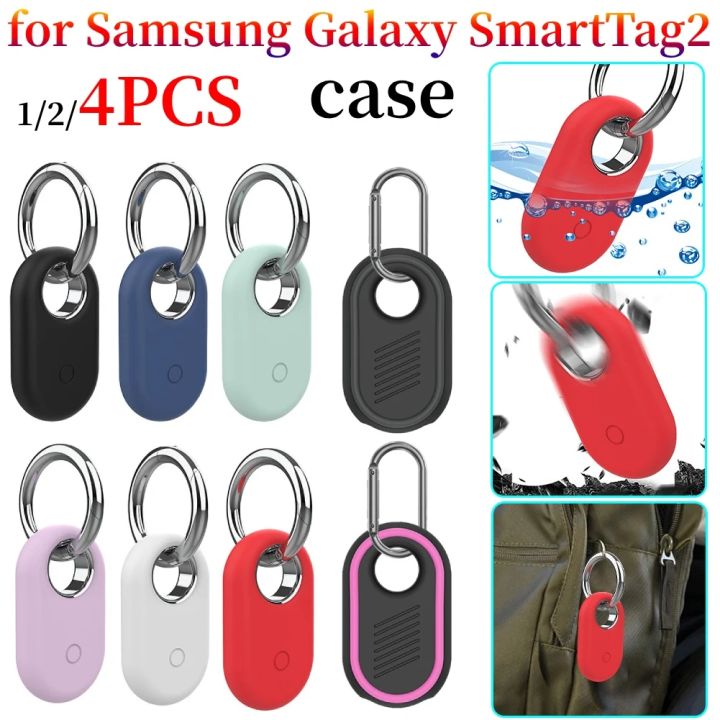 For Samsung Galaxy SmartTag 2 Locator Tracker Case Keychain Anti-lost Cover Sleeve Protective Case For Smart Tag Trackers Holder