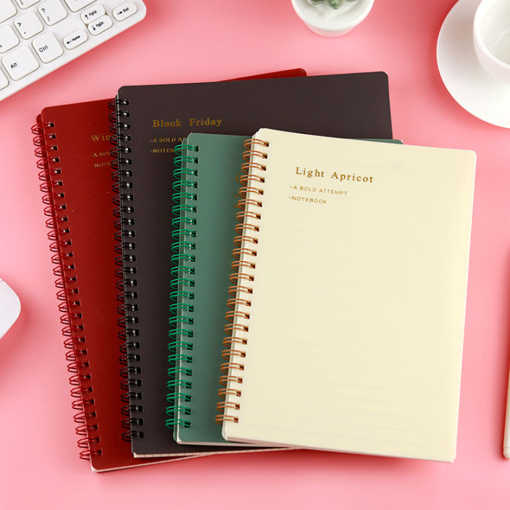 A5 Vintage Spiral Notebook, 80 Sheets/160 Pages Memo Journal Diary