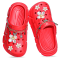 Children's flower shoes clogs non-slip girls outdoor leisure garden shoes teenagers one-step beach shoes 3057 step 1390.