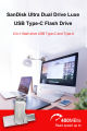 SanDisk SDDDC4 Ultra Luxe USB 3.1 Flash Drive 256GB Type C Dual Pendrive Metal Type A OTG Flash Drive. 