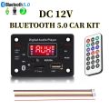 Bluetooth 5.0 MP3 WMA Decoder Board DC 12V Wireless Car Audio USB TF FM Radio Module Color Screen MP3 Player with Remote Control. 