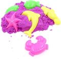Moving Kinetic Universe Sand tub Play Set Beach Toy molds Space Active Magic Gluten-Free Clay Sand Dough tub Box Moulded Toys- Multicolour, 1 kg. 