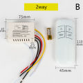 Digital Remote Control Light Switch Wireless ON OFF Switch For Light Bulb Chandelier 220V RF433 1/2/3/4 Ways. 