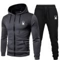 2025 popular two-piece men's sportswear jogging suit sportswear hooded sweatshirt zipper sweatshirt autumn and winter clothing.