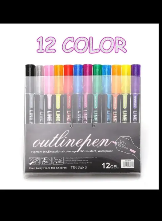 Color%20Double%20Line%20Outline%20Art%20Pen%20Marker%20Pen%20DIY%20Graffiti%20Outline%20Marker%20Pen%20Highlighter%20Scrapbook%20Diary%20Poster%20Card%0A*Pack%20of%2012*%20-%20Image%202