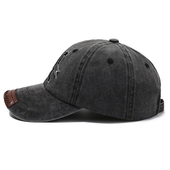 M%20Letter%20Embroidery%20Print%20Fishing%20Hat%20Retro%20Distressed%20Washed%20Cotton%20Golf%20Baseball%20Cap%20An-ti%20UV%20Sunhat%20Outdoor%20Sports%20Hat%20Visors%20-%20Image%205