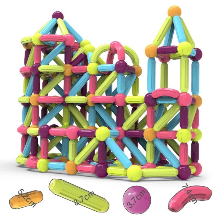 Magnet Stick Rod Building Blocks Montessori Educational Toys Magnetic ...