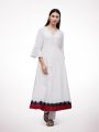 White Cotton Pure Tie Dye Kurti For Women. 
