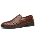 Casual Shoes for Men Summer Breathable Formal Stylish Flats Slip on Dress Loafers for Wedding Party Non Slip Walking Zapatos. 