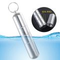 Mini Box Case Holder Capsule Portable Aluminum Alloy Waterproof Round Pocket. 