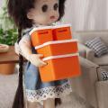 4Pcs Mini Storage Case With Cover 1/12 Dollhouse Miniature Food Storage Box Model Doll House Accessories Toy.
