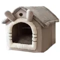 Foldable Pet House Removable Puppy Nest Washable Cat House Soft Pet Sleepping Bed For Extra Small Dogs and Small and Medium Cat. 