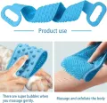 1 Pc Silicone Back Scrubber for Shower - Exfoliating & Deep Clean Body Brush, Comfortable Massage (Multicolor).
