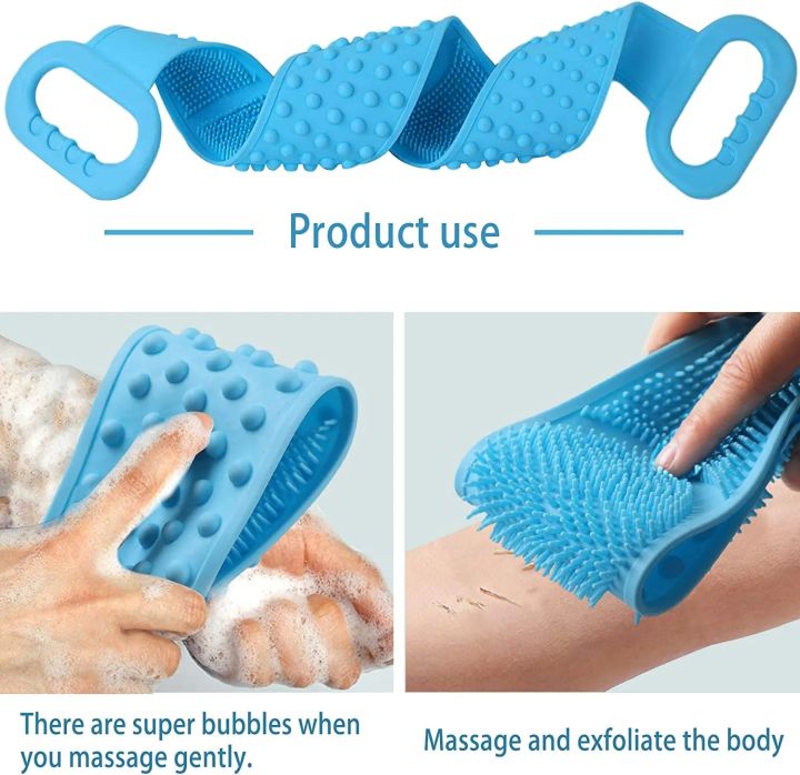 1%20Pc%20Silicone%20Back%20Scrubber%20for%20Shower%20-%20Exfoliating%20&%20Deep%20Clean%20Body%20Brush,%20Comfortable%20Massage%20(Multicolor)%20-%20Image%203