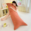 New solid-color washed double long pillowcases, couple pillowcases 48*100cm, 120cm, 150cm, 180cm (without core).
