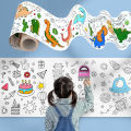 Children's Drawing Roll DIY Coloring Paper Roll Color Filling Paper Graffiti Scroll Paper-cut for Kids Painting Educational Toys. 