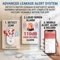 Zigbee Water Leak Sensor Flood Leakage Detector with 110dB Siren Alarm for Kitchen/Bathroom Support Tuya Smart Life Zigbee2MQTT. 