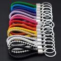 Pack of 2 Fashion Keychain PU Leather Keychain Woven Rop Keychain - Doori Keychain Keyring Keyholder Bag Keychain Cars keyring Bike Keyholder for Boys Keychain and Girls Keychain. 