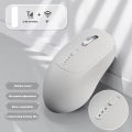 2.4G Bluetooth-compatible Wireless Mouse 500mAh Ergonomic Rechargeable Power Display Office Home Laptop Desktop Computer Mouse. 