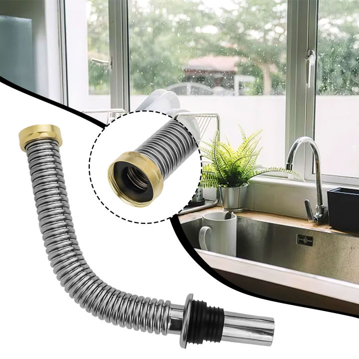 40Cm%2060Cm%20Stainless%20Steel%20Kitchen%20bathroom%20Sink%20Siphon%20Waste%20Drain%20Flexible%20Pipe%20Hose%20Home%20Retractable%20Drainage%20Tube%20-%20Image%202