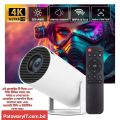 Android Smart Projector HY300 4K Home Theatre WiFi Bluetooth portable indoor mini Projector. 
