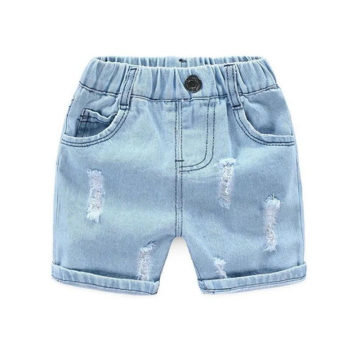 Summer%20Boy%20Shorts%20Children%20Casual%20Torn%20Jeans%20Kids%20Knee%20Length%20Denim%20Pants%20Baby%20Elastic%20Waist%20Shorts%20Infant%20Fashion%20Trousers%202-8Y%20-%20Image%202