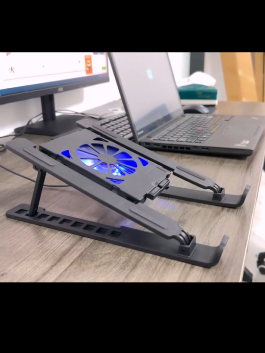Height Adjustable Tablet & Laptop Stand With Cooling Blue Light, Ergonomic Design For Neck Comfort, Portable Support For Live Streaming, Study, And Office Use, Highquality Materials, Tablet Holder Stand