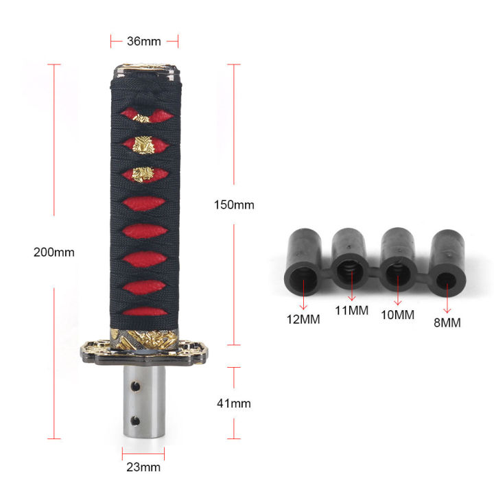 Universal%20150MM/200MM/260MM%20JDM%20Katana%20Samurai%20Sword%20Shift%20Knob%20Shifter%20With%20Adapters%20Gear%20Shift%20knob%20-%20Image%204