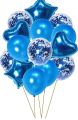 Spangle Star Heart Foil Balloons 14 in 1 Set Decoration Party Supplies For Birthday, Anniversary, Bride To Be, Etc. 