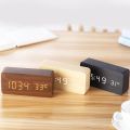 Wooden Digital Alarm Clock, LED Alarm Clock with Temperature Desk Clocks for Office,Bedside Clock. 