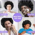 Bonnet for Sleeping Women, Double Layer Hair Satin Bonnets with Elastic Band, Sleep Cap Curly Natural Hair.