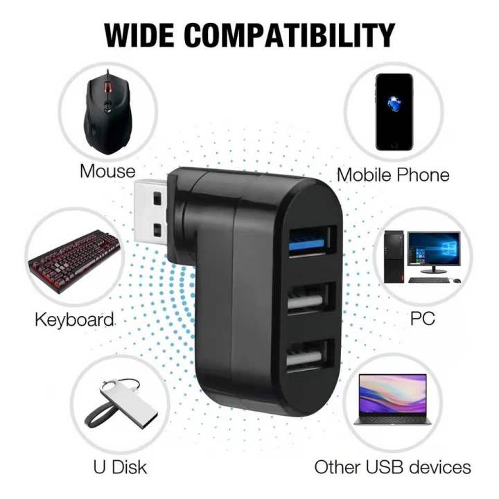 Laptop USB 3.0 Rotatable Hub High Speed Multi-hub Usb Splitter 2.0 1 Multiple 3 6 Port Adapter Usb 3.0 Card Reader for Pc
