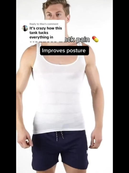 Slim n Lift Body Shaper Vest for Men – Black & White | Comfortable Waist Trainer & Posture Corrector