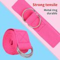 1Pc Yoga Strap For Yoga Pilates Ballet Dance With Adjustable D-Ring Buckle Cotton Yoga Belt For Fitness Daily Stretching.