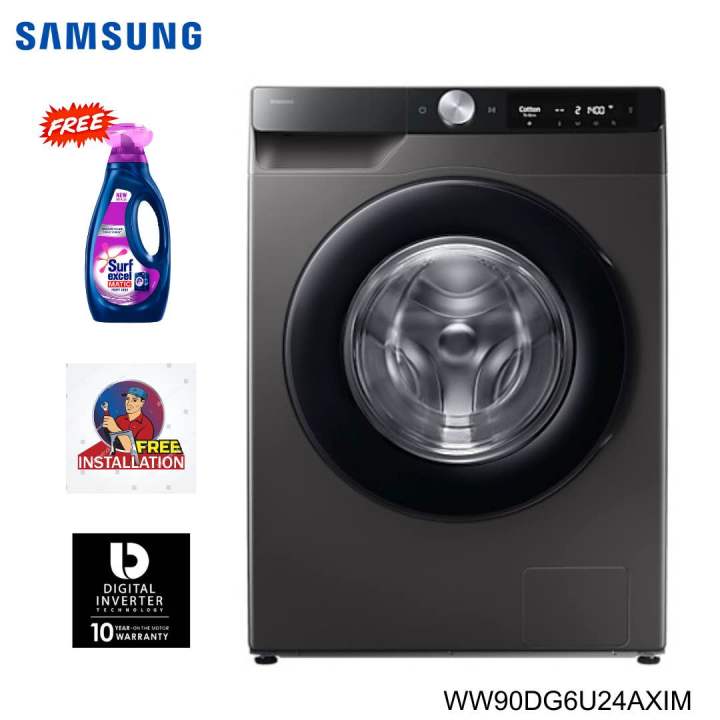 SAMSUNG 9 Kg Washing Machine With AI Control Eco Bubble WiFi WW90DG6U24AXIM