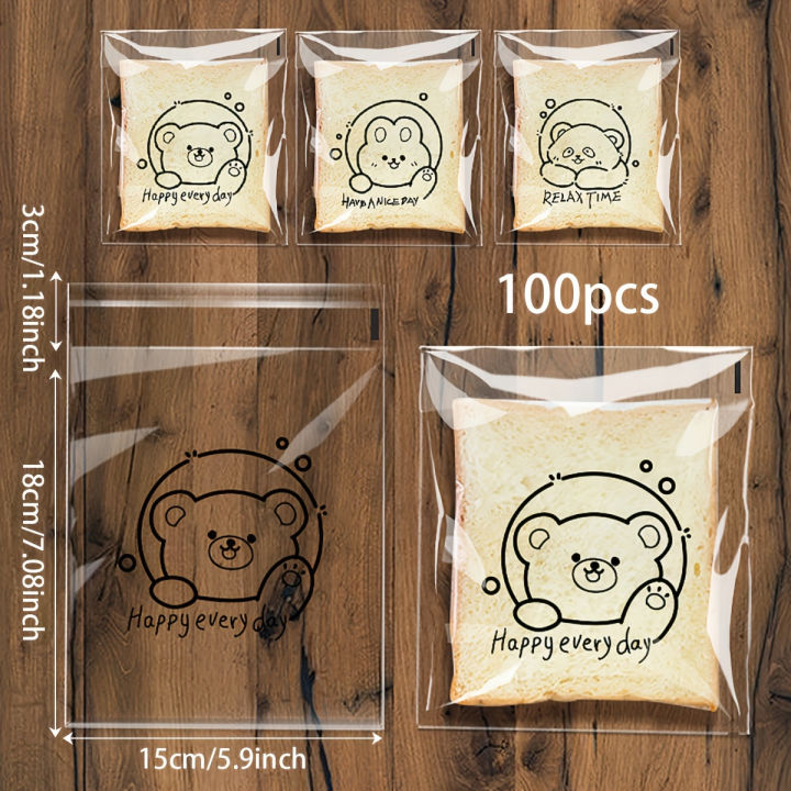 100pcs%203%20In%201%20Cute%20Cartoon%20Self-Sealing%20Baking%20Bags%20-%20Transparent%20&%20Versatile%20for%20Bread,%20Biscuits,%20and%20Pastries%20-%20Image%206