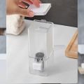 Non-punching Manual Press Soap Dispenser Wall Hanging Traceless Paste Disinfectant Bottle Bathroom Transparent Soap Dispenser. 