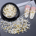 1/2/3boxes Mini 1.5-2mm White Half Round Flat Pearl Beads Nail Charms Decoration Manicure Korean Part Accessories Nail Supplies. 