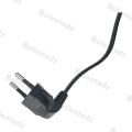 EU CEE7/16 90 Degree Male to Female Dual Output,2 Ways Outlet Extension Cord European 2 Prong M/F Power Splitter Cable. 