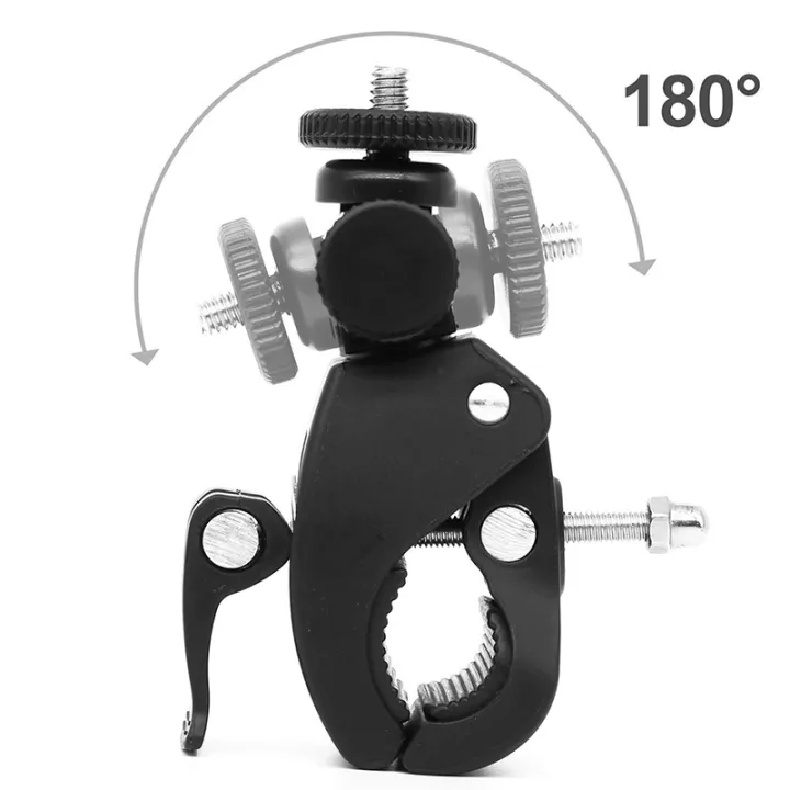 1PCS%20Motorcycle/Bicycle%20Quick%20Release%20Screw%20Clamp%20Bracket%20Bike%20Handlebar%20Mount%201/4%20Tripod%20For%20Camera%20DV%20-%20Image%202