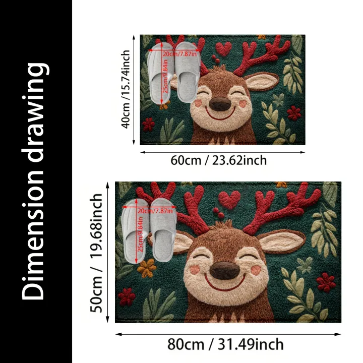 1pc%20Fluffy%20Christmas%20Deer%20Microfiber%20Bath%20Mat%20-%20Quick-Dry%20&%20Absorbent,%20Festive%20Holiday%20Design%20with%20Red%20Berries%20&%20Green%20Leaves%20-%20Image%204