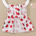 Cute Print Rabbit Clothes Summer Pet Dresses with Bow for Cats Rabbits Small Animals Clothing Outfit Bunny Dress Pet Supplies. 